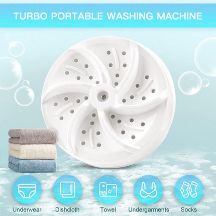 Mini Lavarropa Para Ropa  Interior Motor Usb Celeste