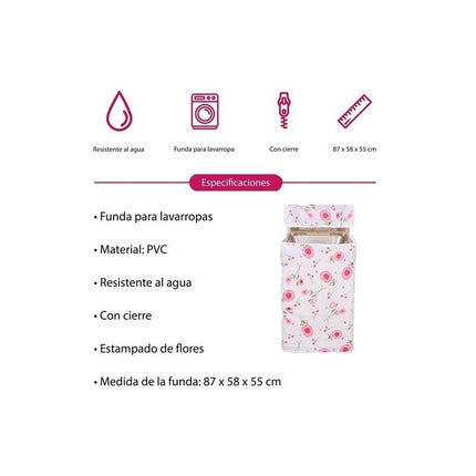Funda Cubre Lavarropas Carga Superior Estampada De Pvc