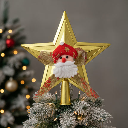 Puntero De Navidad Estrella Dorada 21cm Dorado