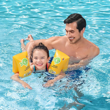 Manguitos Inflables Swim Safe Bestway Flotadores Infantiles Amarillo