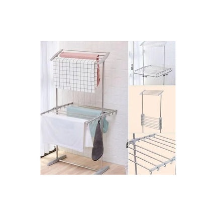 Tendedero Para Ropa De Pie Plegable Portable  Blanco