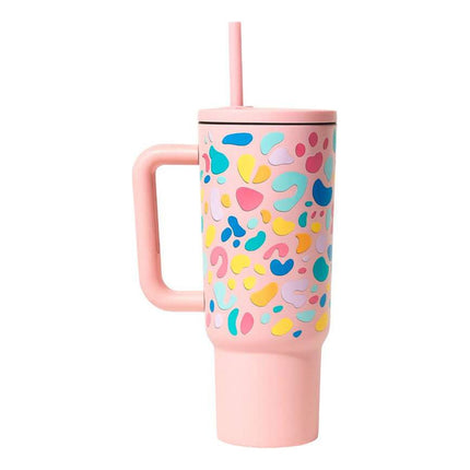 Vaso Termico C/tapa Agarre Con Diseño
