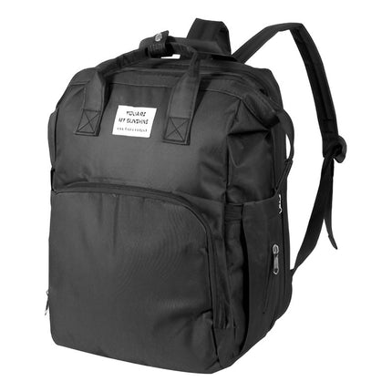 Mochila Maternal Con Cuna Cambiador Premiun Negro 1 Negro