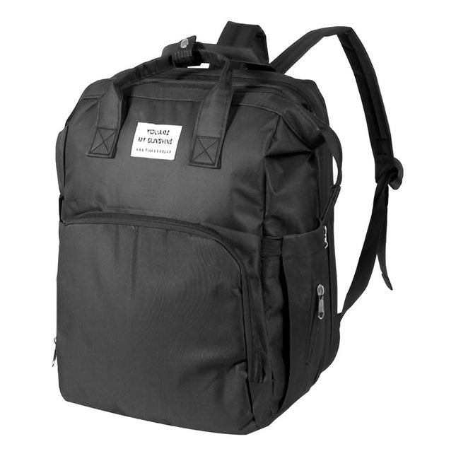 Mochila Maternal Con Cuna Cambiador Premiun Negro 1 Negro
