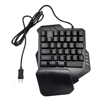 Teclados Ergonómicos  Una Sola Mano Mini Teclado 35 Teclas Negro Inglés (qwert)