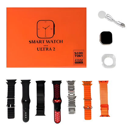 Reloj Inteligente  Smartwatch S100  7 Mallas 7 En 1 Varos Varios