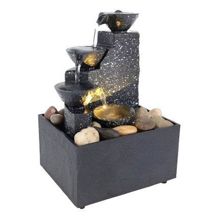 Fuente De Agua Con Luz  Led L-007 Gris Oscuro