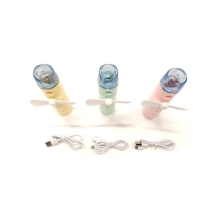 Humidificador Facial Con Ventilador Con Usb Recargable