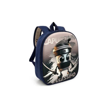 Mochila Infantil Personaje 30x25x8cm Negro