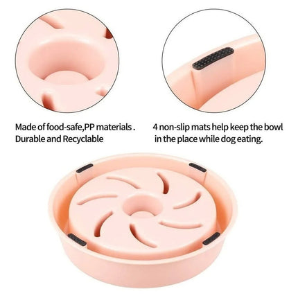 Plato Para Perro Come Lento Diámetro 18 Cm Alto 4 Cm         Varios