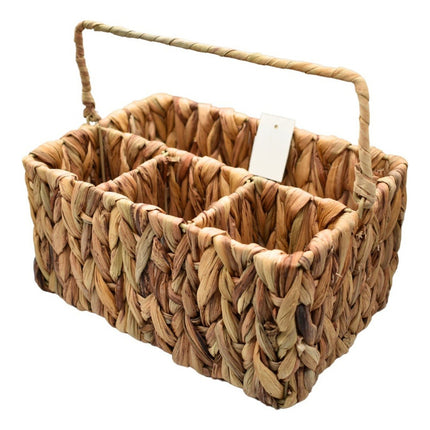 Organizador De Ratán Con Asa 25x17x12cm. Chw02441