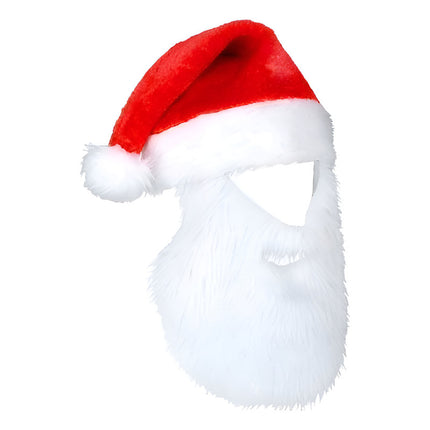 Gorro De Papa Noel Con Barba 66x28cm Papa Noel