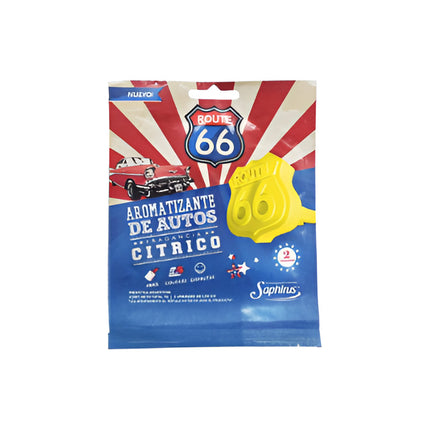 Aromatizador Para Auto Saphirus Citrico X2 Route 66