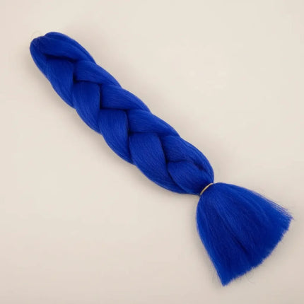 Trenza Azul De Pelo Sintético 55cm Cas00186 Azul