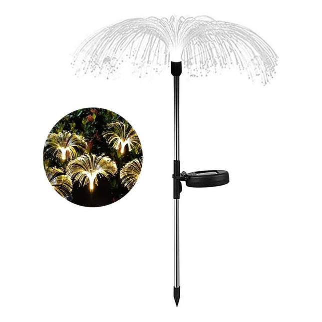 Adorno Jardin Luz Solar Medusa X2 Estaca Luces Decorativa