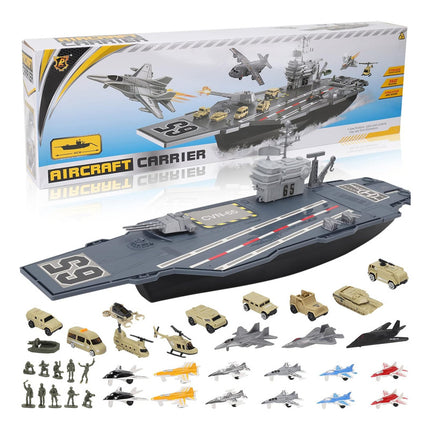 Juego De Batalla Militar En Porta Aviones 86cm Gris