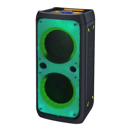 Parlante Caja Activa 2 X 8  Full Led Con Bluetooth Negro