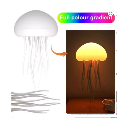 Portatil Medusa Lampara Veladora Rgb Blanco