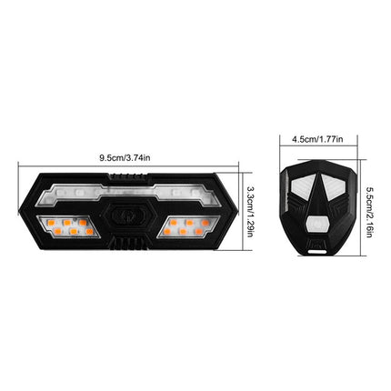 Luces Led Bicicleta Señalero  Trasera Recargables Usb  Negro