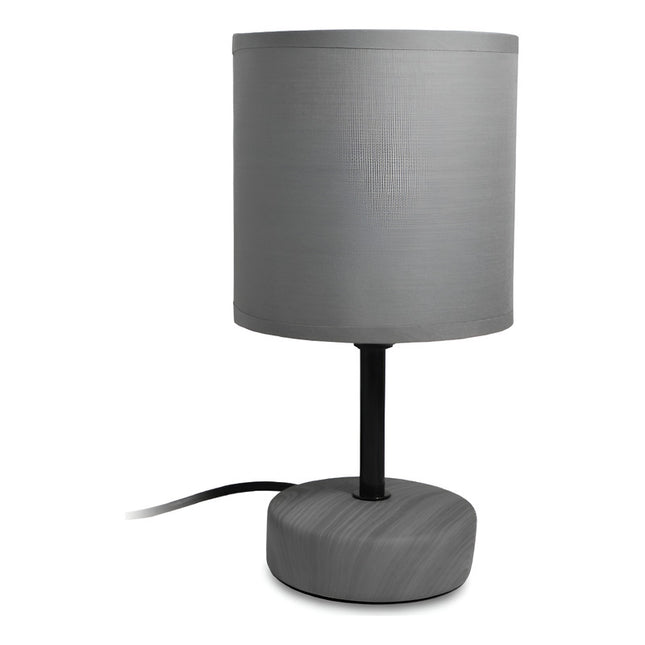 Lampara De Mesa Tela Y Ceramica