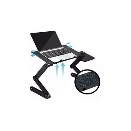 Mesa Plegable Notebook Laptop Cooler Soporte Mouse Regulable Negro