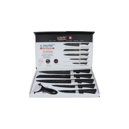 Set 6 Cuchillos Antiadherente - Zepter Internacional - Chef Negro
