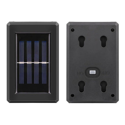 Foco Solar Led Aplique   Decoración Fotocélula Calida Negro