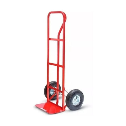 Carro Carrito De Carga 150kg Metálico Rojo Rueda Inflable  Rojo