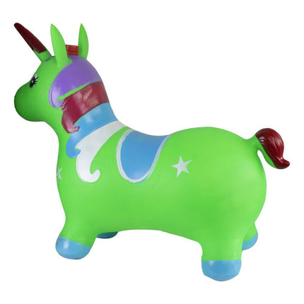 Burrito Unicornio Saltarin Inflable Verde Verde