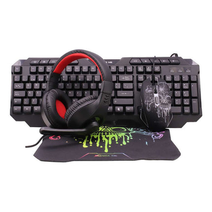 Teclado Mauose Gamer 4 En 1 Xtrike Me Cmx-415 Sp Negro Z