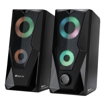 Parlantes Gamer Para Pc Musica Juego Xtrike Me Computadora  Negro