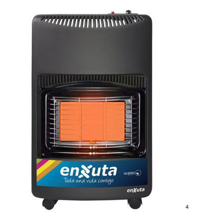 Estufa Gas Con Válvula De Seguridad Y Manguera Encendido Ele - Negro