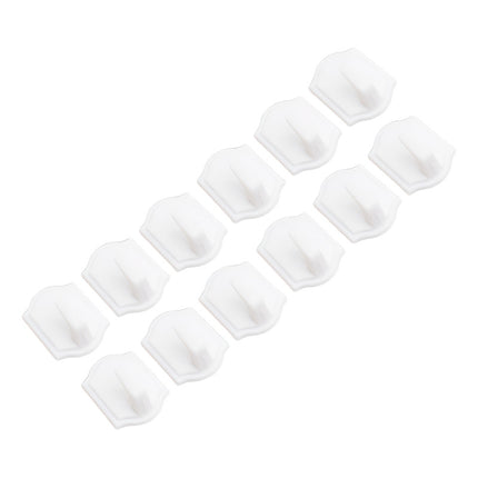 Ganchos Plastico 12 Unidades Con Cinta Doble Faz 5x3 Blanco