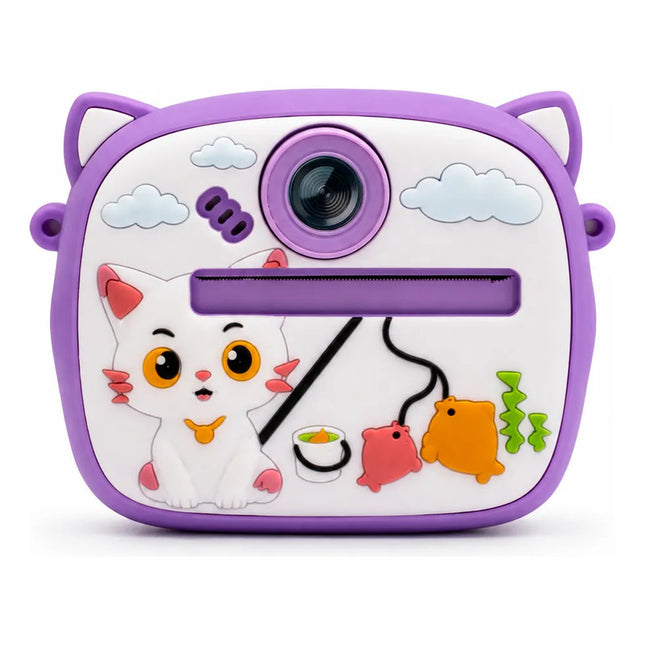 Camara De Fotos Dual Instantanea Infantil Varios Diseños Violeta