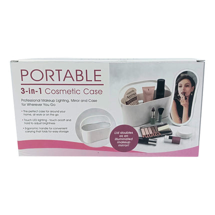 Organizador Para Cosméticos Maquillaje Con Espejo Luz Led R