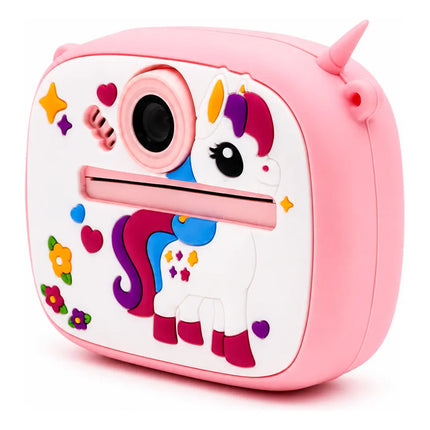 Camara De Fotos Dual Instantanea Infantil Varios Diseños Rosa Chicle
