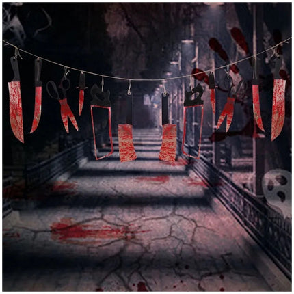 Guirnalda De Cuchillos Decorativa Para Halloween V