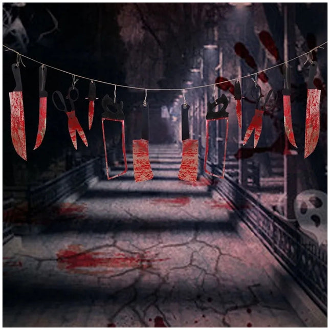 Guirnalda De Cuchillos Decorativa Para Halloween V