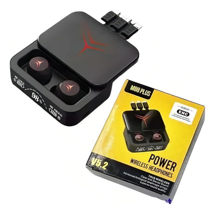 Audífonos Inalámbricos Bluetooth M88 Plus Con Control Touch Negro