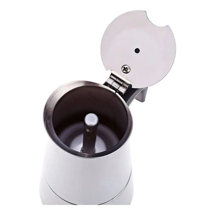 Cafetera Tipo Italiana Inox Capacidad 6 Tazas 300ml  Plateado