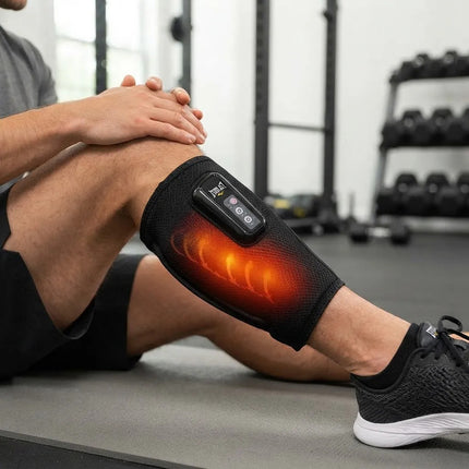 Masajeador De Piernas Everlast Inalámbrico Con Calor Negro