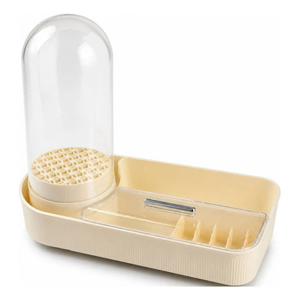 Organizador Giratorio Para Maquillajes Y Cosméticos 3 En 1 Beige