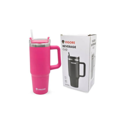 Vaso Térmico Vigore Con Tapa Y Sorbito Fucsia 900ml Fucsia