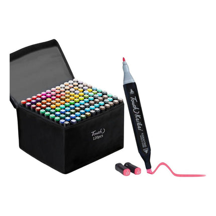Marcadores Doble Punta En Estuche X120 Pcs