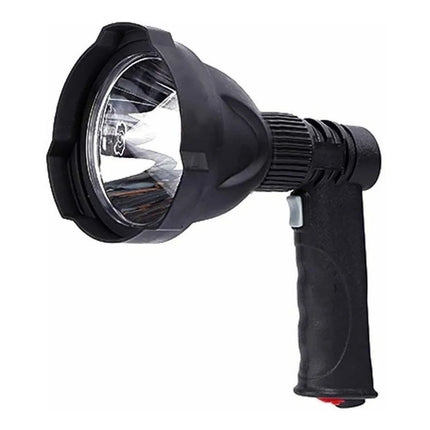 Foco  Faro Led 15w Recargable Tipo Mulita Caza Pesca Blanco Negro