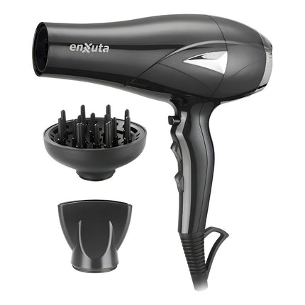 Secador De Pelo Enxuta 2300w 2 Vel. Y 3 Niveles Temperatura Negro