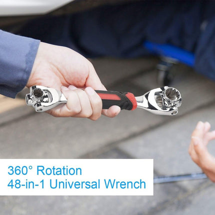 Llave Universal Wrench 48 En 1 Adaptable 360° Giro Fácil  Plateado