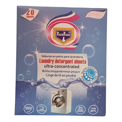 Lamina Detergente Para  Lavarropa 20 Unidades