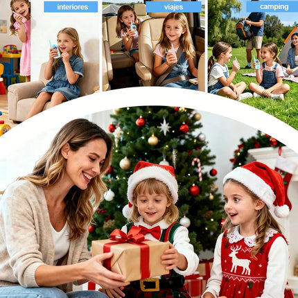Walkie-talkie Con Video Para Niños Pack De 2 Con Azul Claro Rosa Claro
