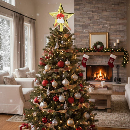 Puntero De Navidad Estrella Dorada 21cm Dorado